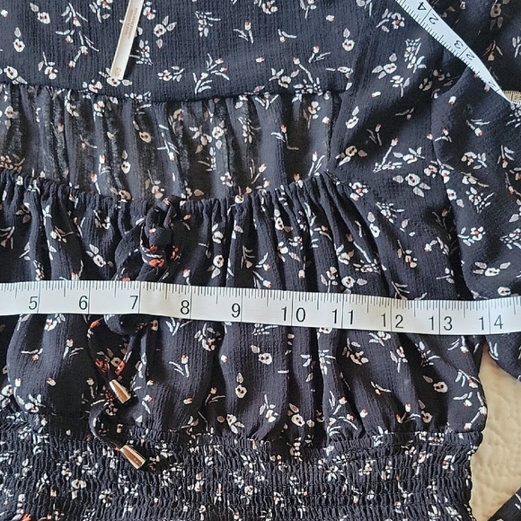 Free people Floral Lolita Top Black Women's  size XS - Picture 7 of 12